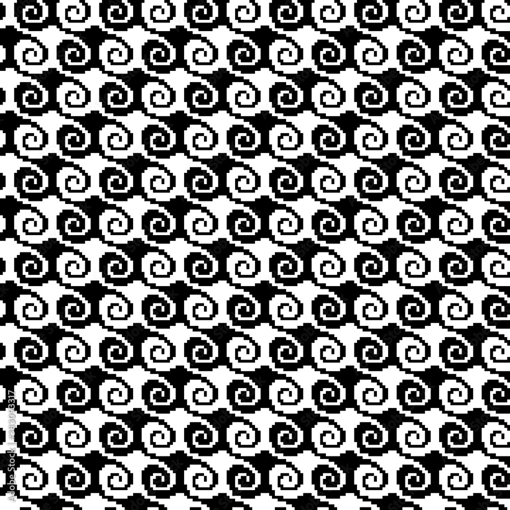 Tessellation art big collection. Black and white geometric pattern set.