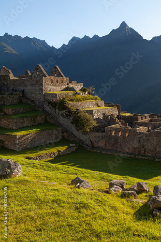 Main square of Machu Picchu, Peru photo