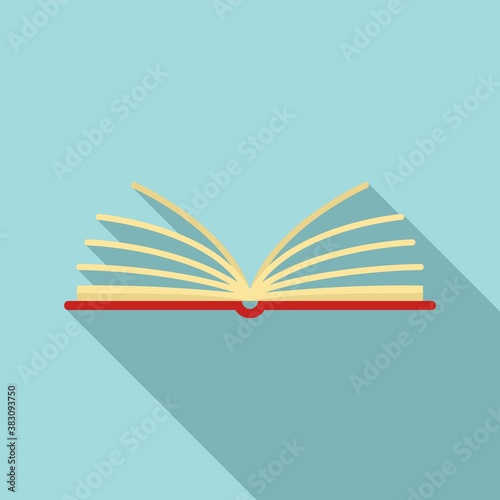 Open library book icon. Flat illustration of open library book vector icon for web design