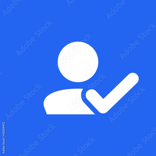 User Verified Icon. Account confirmed, profile validation icon