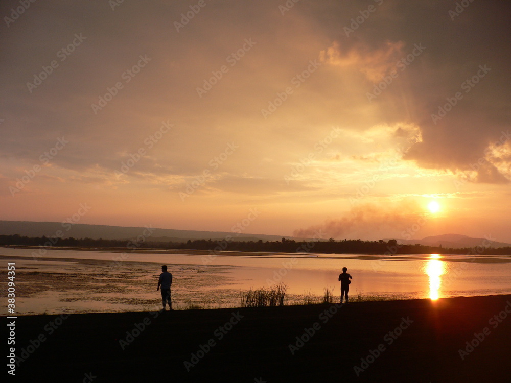 sunset on the beach