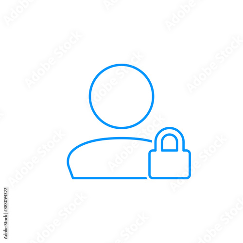 User Lock Icon. Security, protection sign