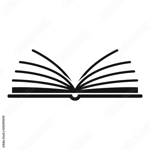 Open library book icon. Simple illustration of open library book vector icon for web design isolated on white background