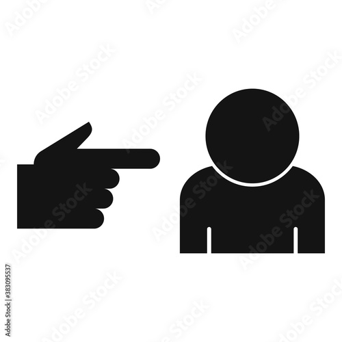 Stop racism kid icon. Simple illustration of stop racism kid vector icon for web design isolated on white background