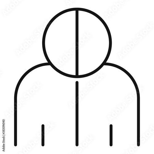 Stop racism duality icon. Outline stop racism duality vector icon for web design isolated on white background