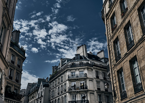 Typical parisian architecture, downtown Paris, France