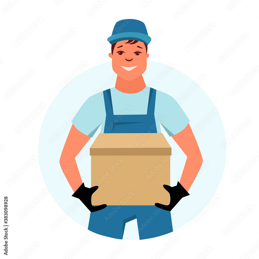 Courier with parcel Courier with parcel