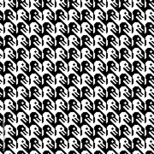 Tessellation art big collection. Black and white icon pattern set.