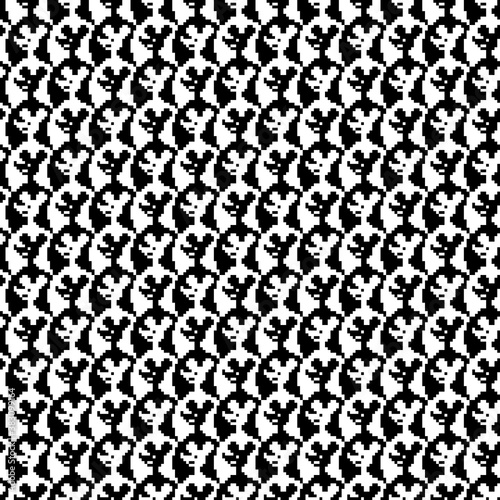Tessellation art big collection. Black and white icon pattern set.