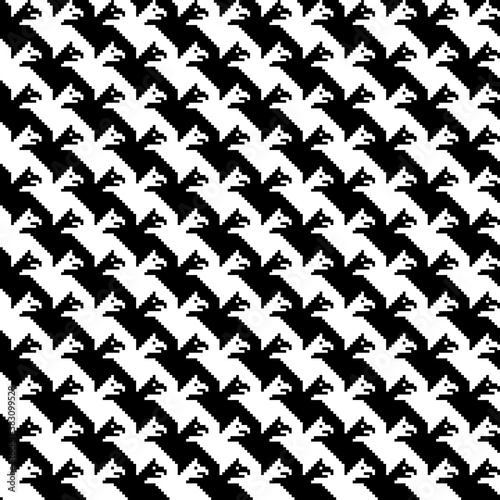 Tessellation art big collection. Black and white icon pattern set.