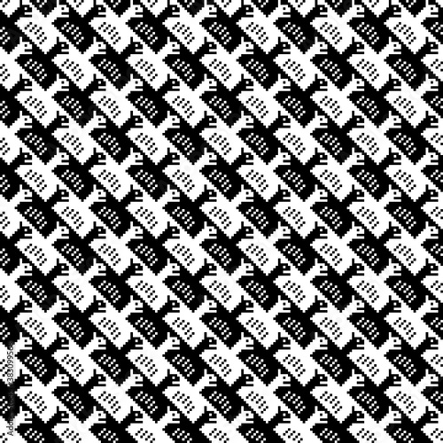 Tessellation art big collection. Black and white icon pattern set.