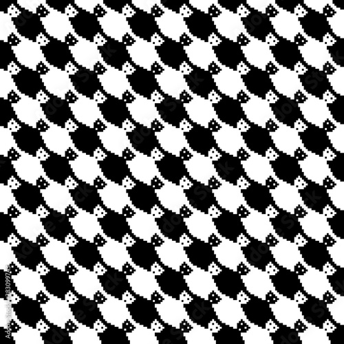 Tessellation art big collection. Black and white icon pattern set.