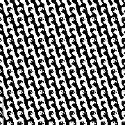 Tessellation art big collection. Black and white icon pattern set.