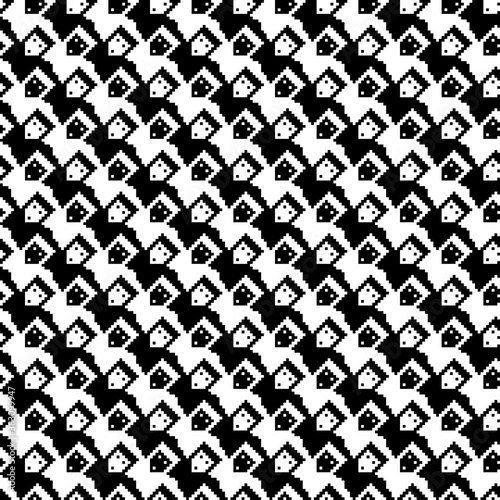 Tessellation art big collection. Black and white icon pattern set.