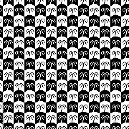 Tessellation art big collection. Black and white icon pattern set.