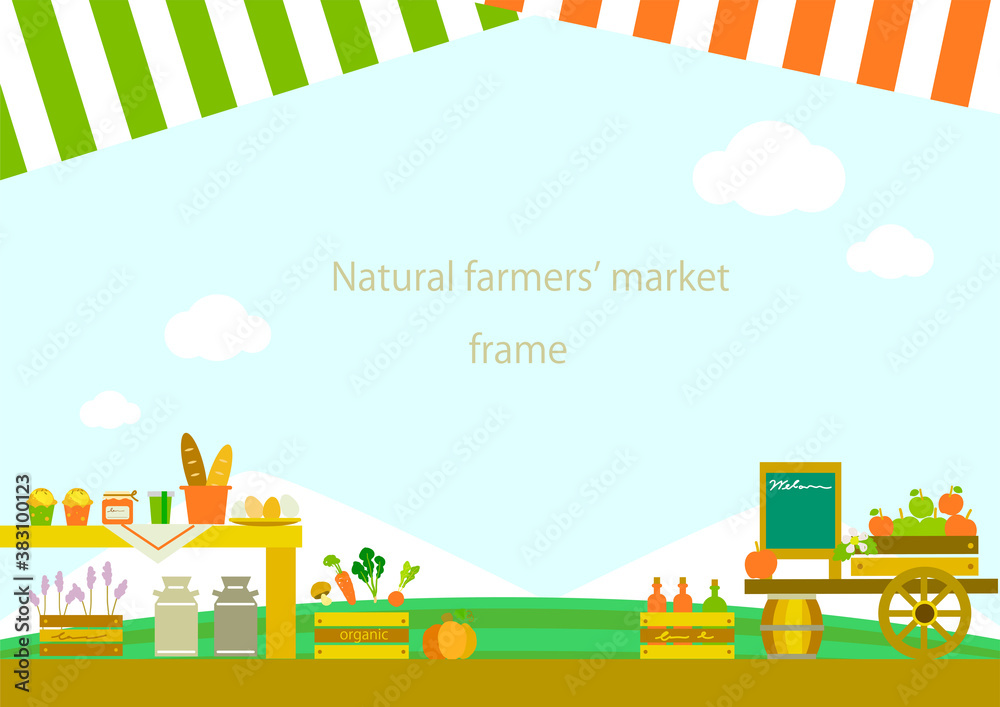 高原のマルシェの背景イラスト Stock Vector Adobe Stock