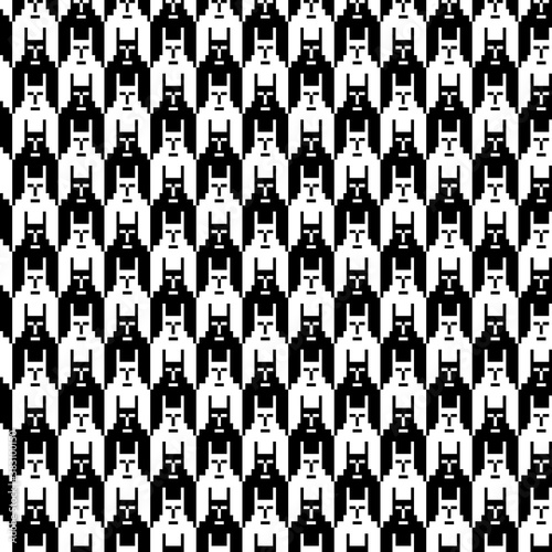 Tessellation art big collection. Black and white icon pattern set.