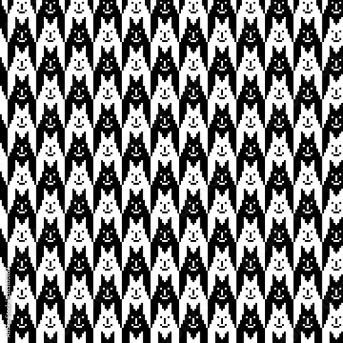 Tessellation art big collection. Black and white icon pattern set.