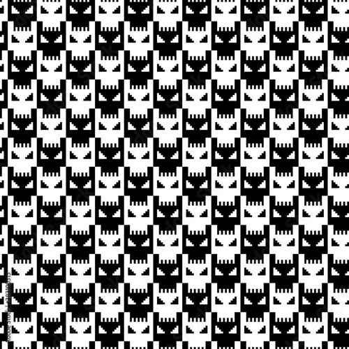 Tessellation art big collection. Black and white icon pattern set.
