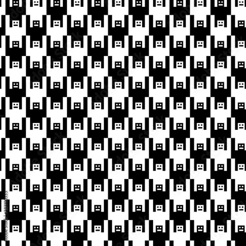 Tessellation art big collection. Black and white icon pattern set.
