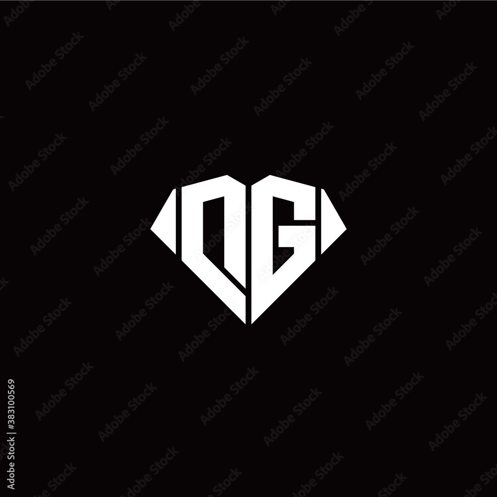 D G initial letter with diamond shape origami style logo template vector D G initial letter with diamond shape origami style logo template vector