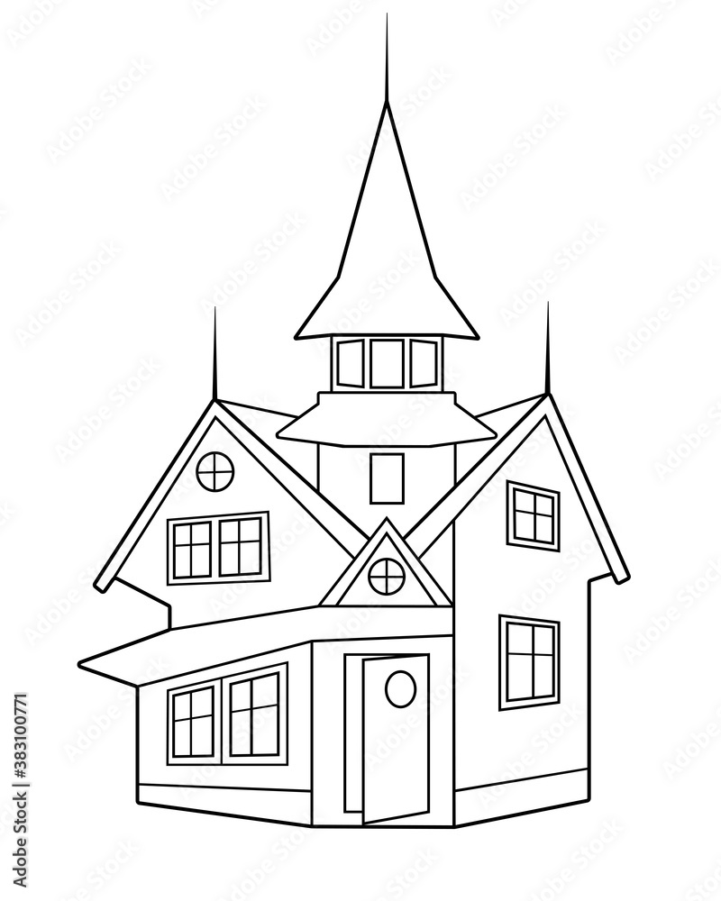 house-old-mansion-vector-linear-picture-for-coloring-halloween