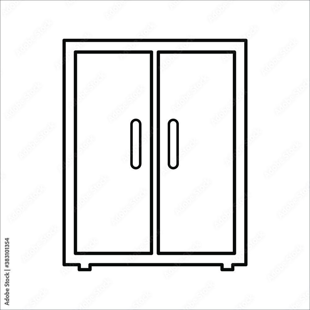 wardrobe icon vector illustration on white background wardrobe icon vector illustration on white background