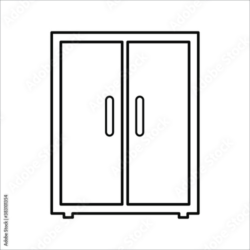 wardrobe icon vector illustration on white background