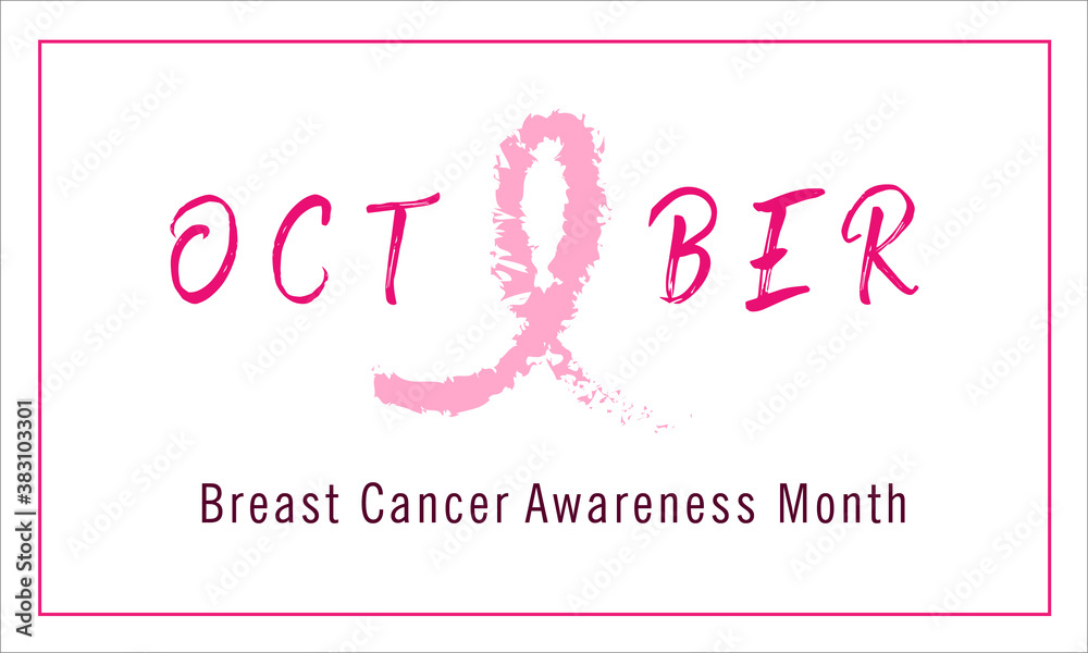 breast cancer awareness month illlustration pink