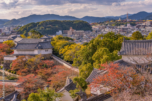 Himeji city in Hyogo Prefecture in the Kansai region of Japan