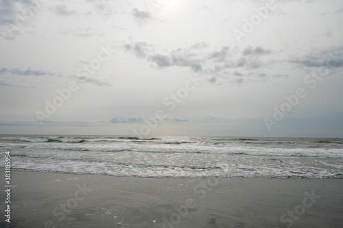 A View of the Horizon Over the Ocean on a Beach
