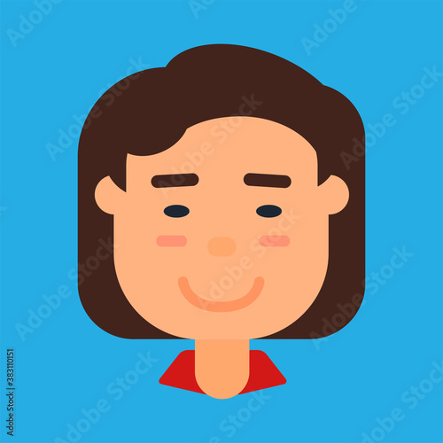 Chinese or kapanese female avatar, woman icon