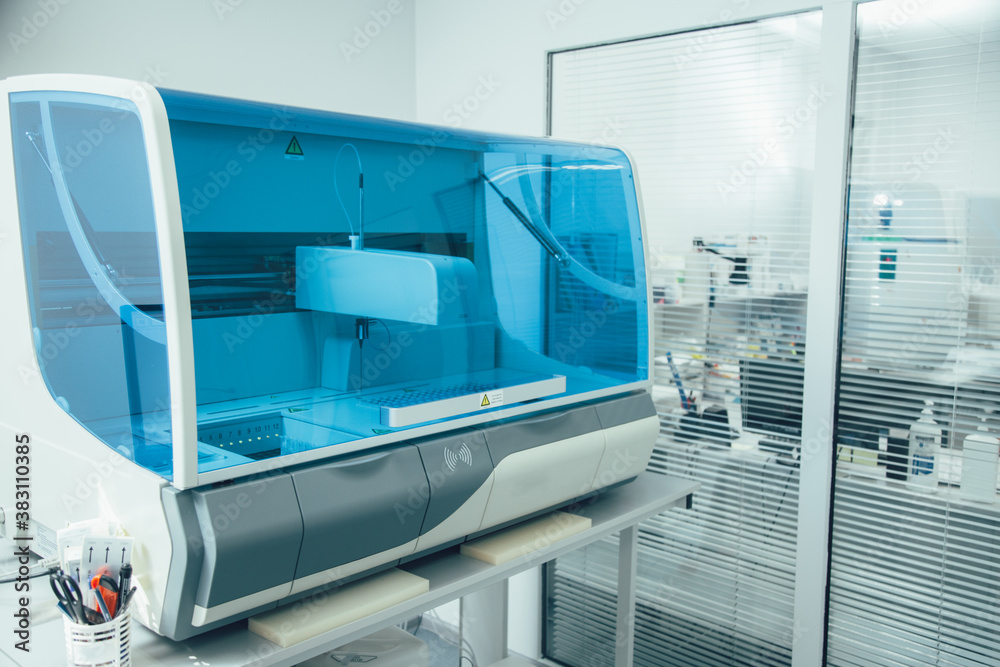 Sterile modern equipment of professional medical laboratory