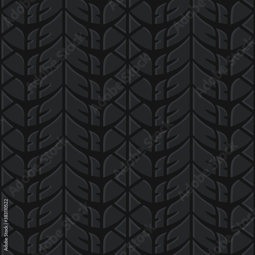 Wheel tire realistic seamless pattern