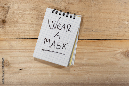 Covid-19 notes: wear a mask