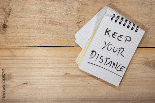 Covid-19 notes: keep your distance
