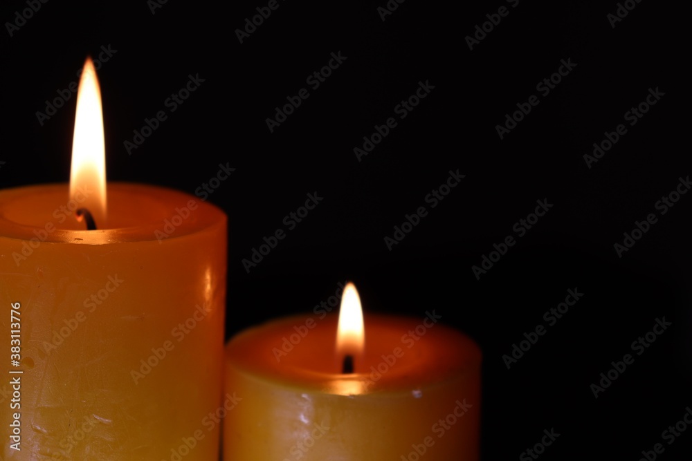 Candle black background of mourning funeral moment of silence Candle black background of mourning funeral moment of silence