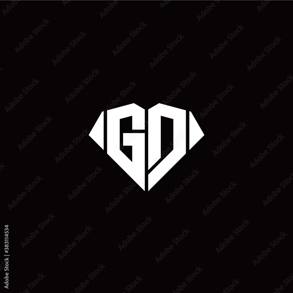G D initial letter with diamond shape origami style logo template vector G D initial letter with diamond shape origami style logo template vector