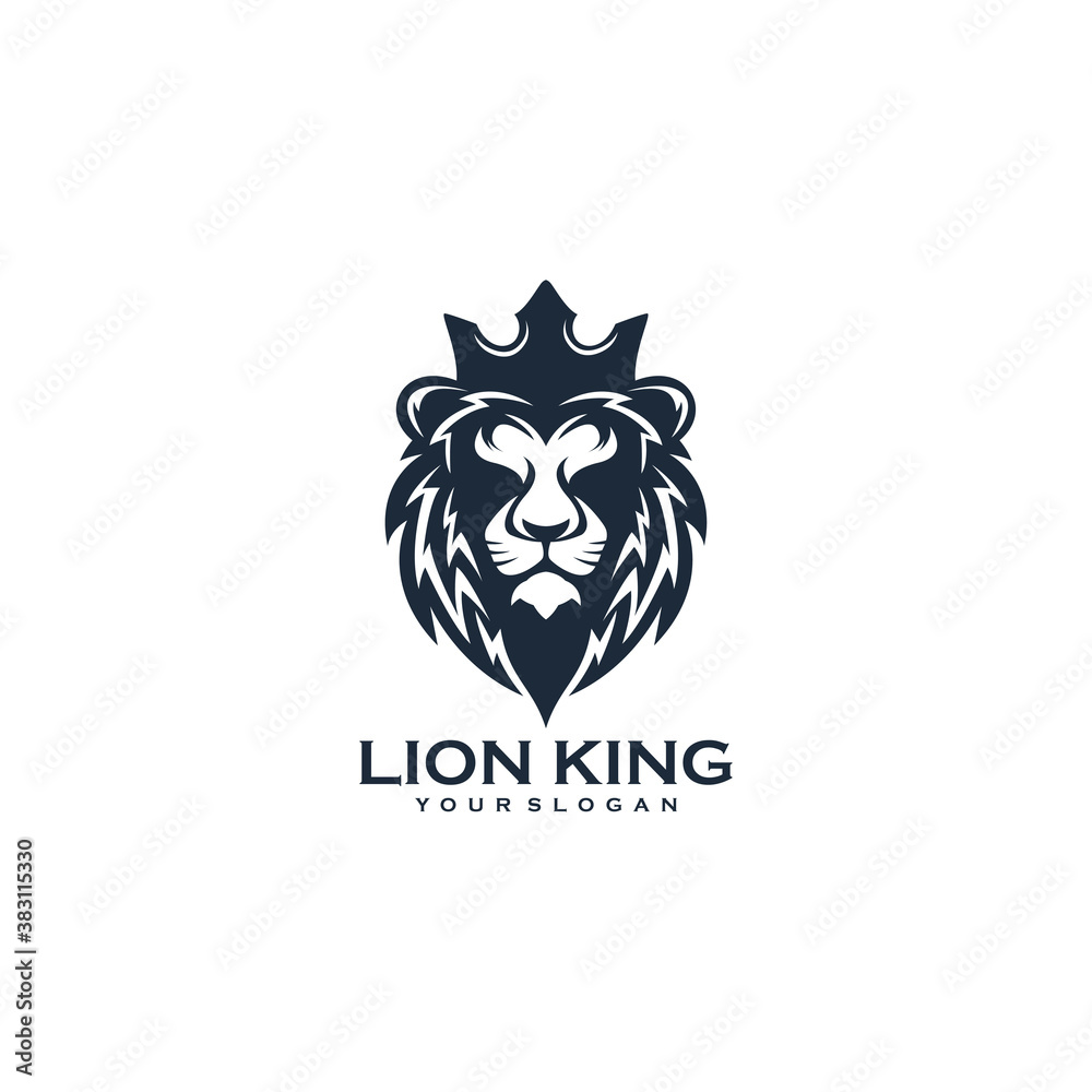 Obraz premium lion king crown animal wild