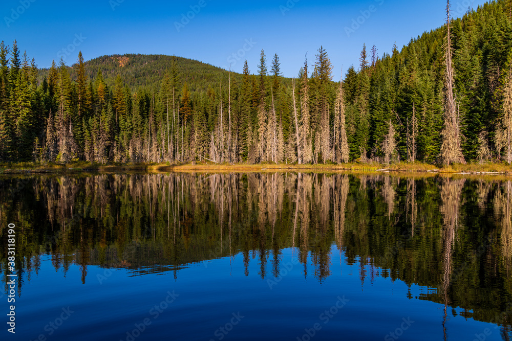 Huff Lake In Pend Oreille County, Washington State.