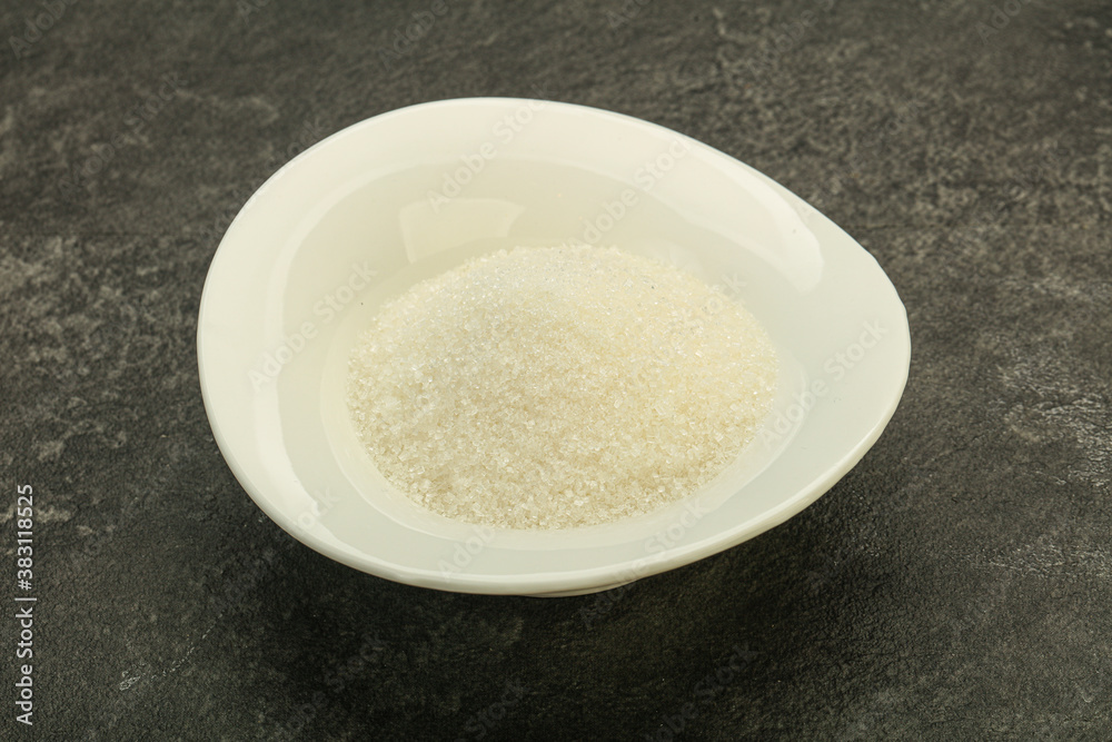 White sugar in the bowl White sugar in the bowl