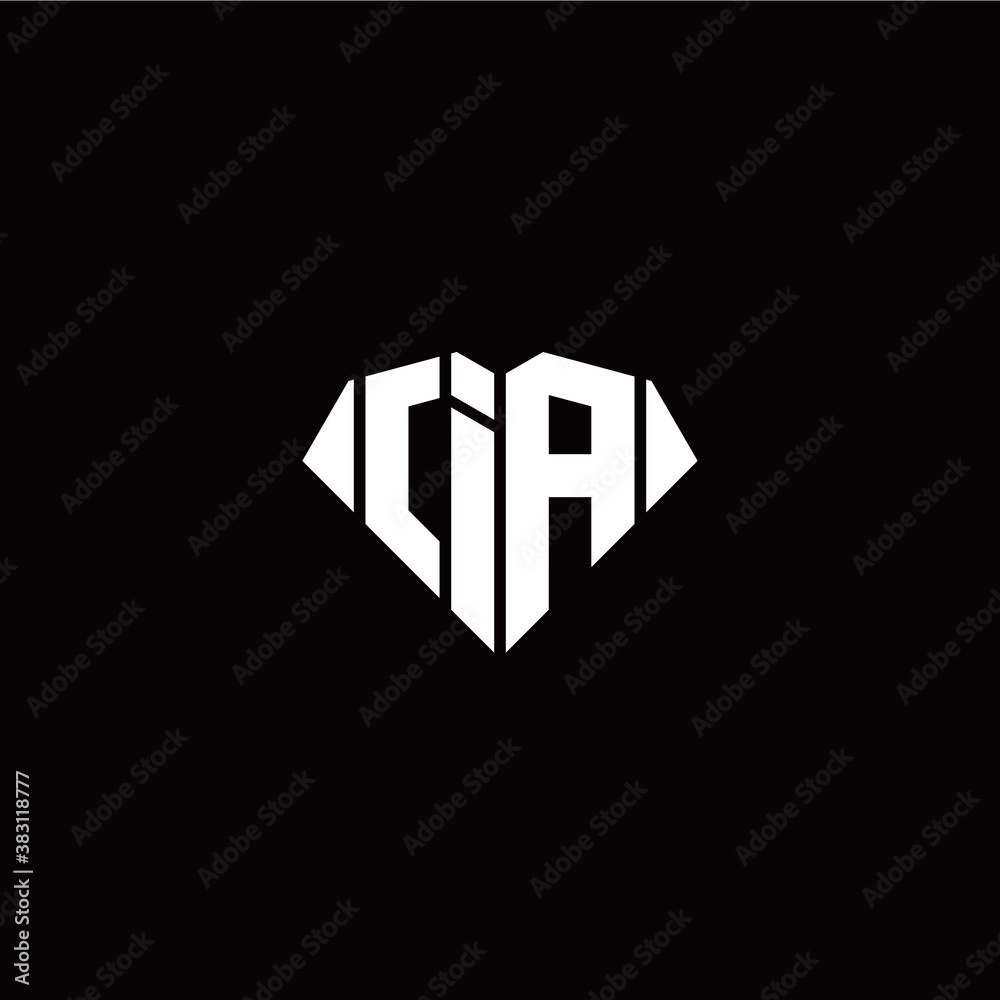 I A initial letter with diamond shape origami style logo template vector I A initial letter with diamond shape origami style logo template vector