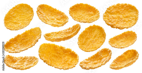 Foto Corn flakes isolated on white background