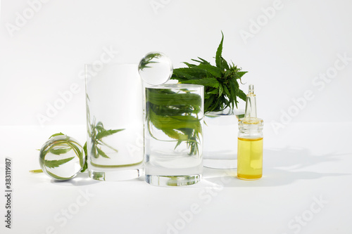 Cbd htc canabbis oil in laboratory. Concept of medicine. photo