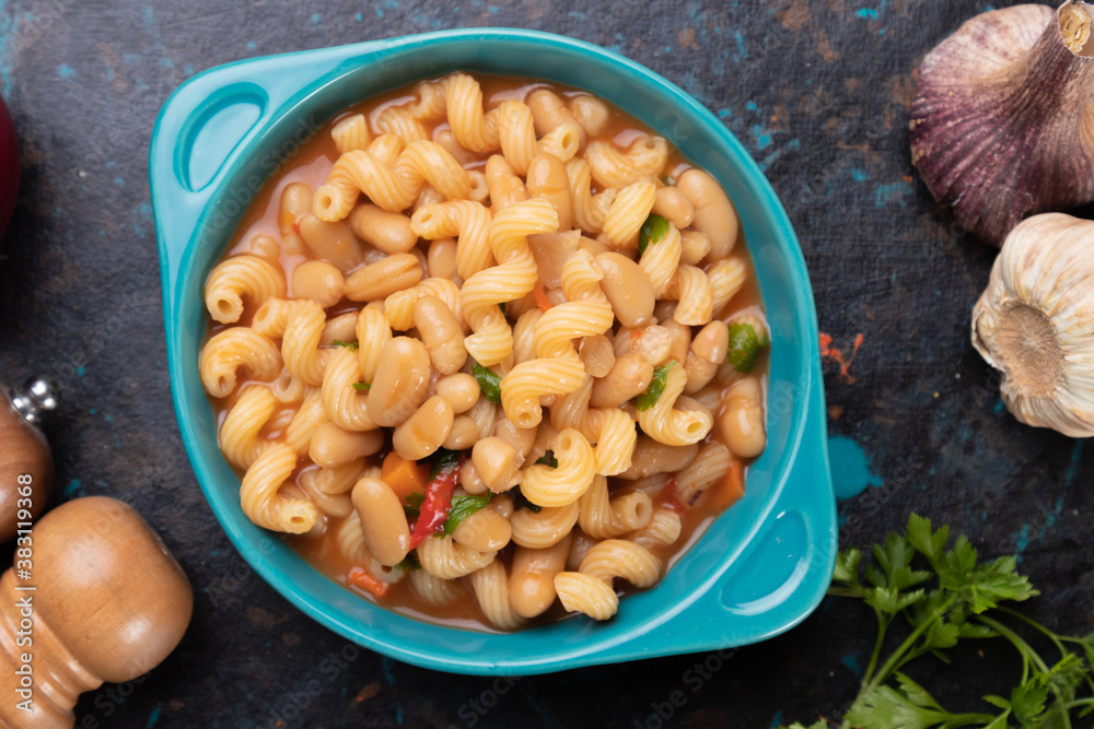 Italian pasta fagioli with kidney beans Italian pasta fagioli with kidney beans