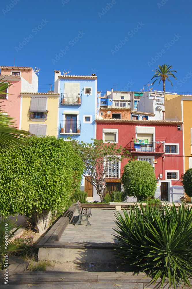 Casas de colores en Villajoyosa, España