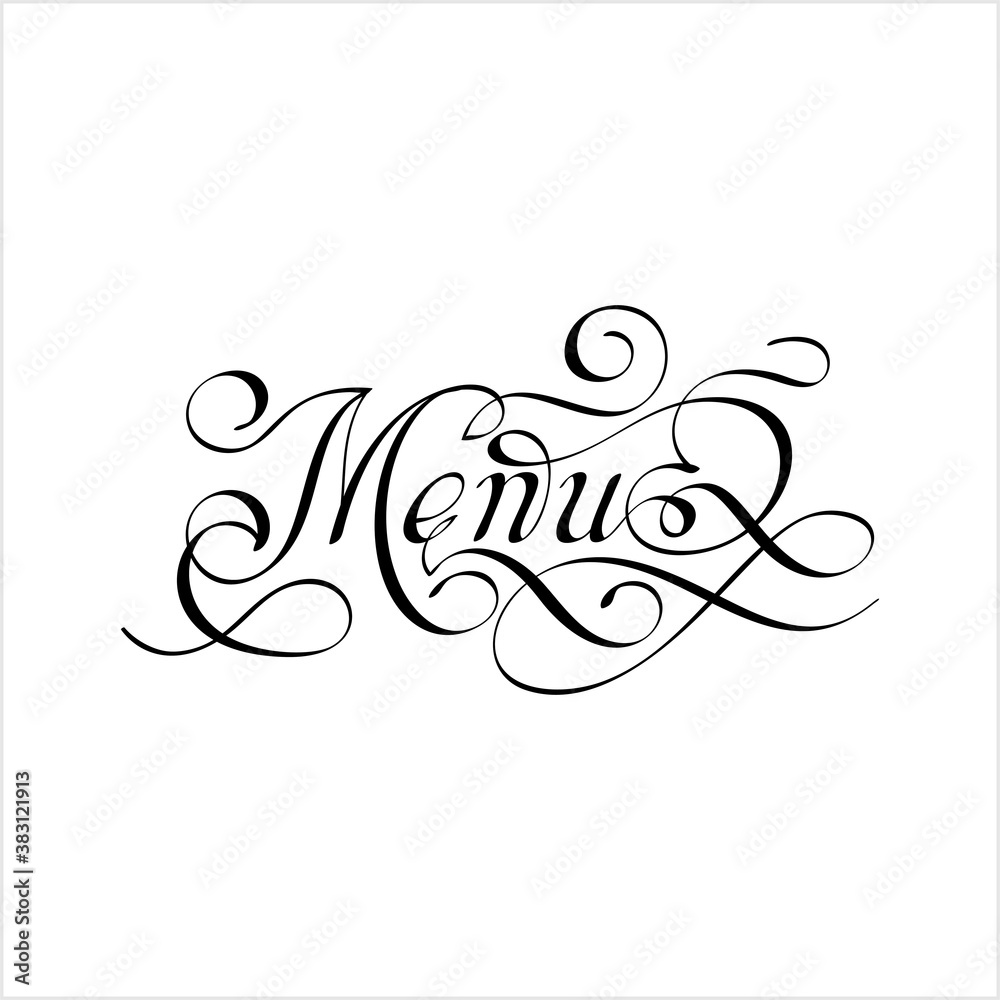 Menu Hand Drawn Pen Ink Style M_2010003