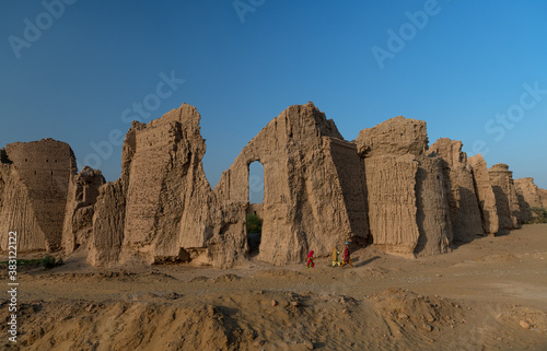 moujgarh or moj garh fort in cholistan desrt in Bahawalpur , punjab, Pakistan  photo