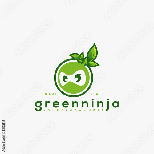 ninja head logo vector
