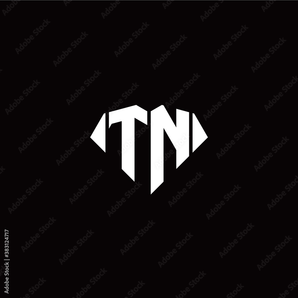 T N initial letter with diamond shape origami style logo template vector T N initial letter with diamond shape origami style logo template vector